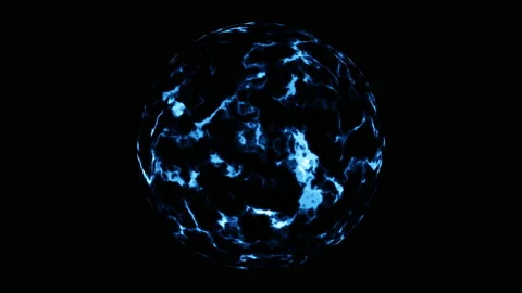 Lightning ball isolated looping on black background Stock Footage 237588539