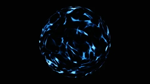 Lightning ball isolated looping on black background Stock Footage 237588552