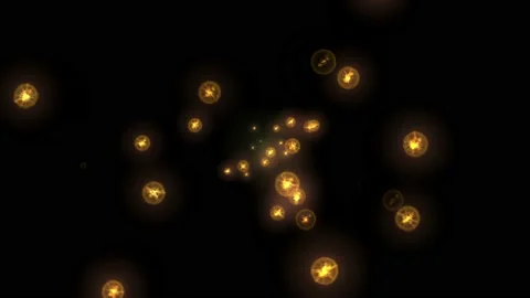 Lightning balls motion graphics with night background Stock Footage 197502361