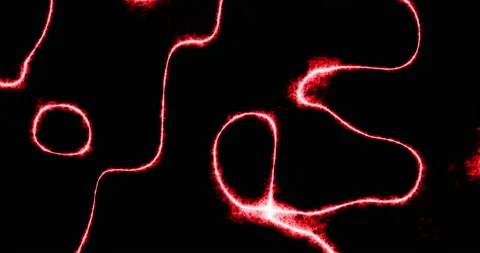 Lightning Bend Background Of Swirling Electric Energy Red Stock Footage 155515663