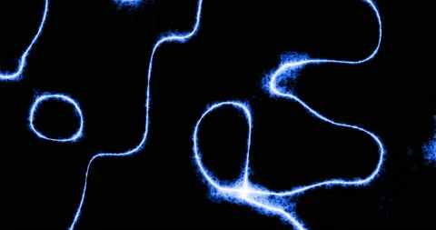 Lightning Bend Background Of Swirling Electric Energy Blue Stock Footage 155517421