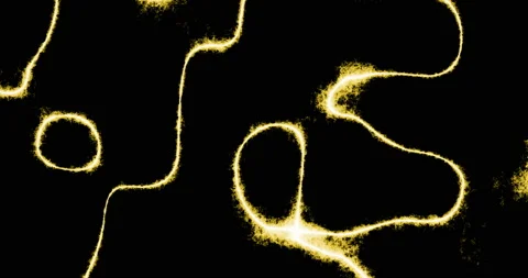 Lightning Bend Background Of Swirling Electric Energy Yellow Stock Footage 155520708
