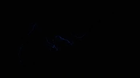Lightning on black background. Electrical discharge. Video stock 170888081