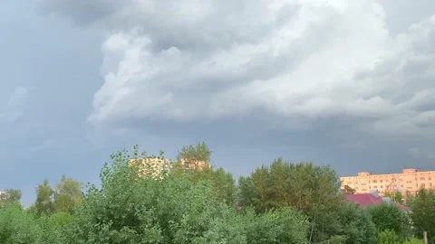 Lightning in blue sky on day time in summer. Video stock 156328341