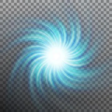 Lightning blue vortex effect object. EPS 10 vector Stock Illustration