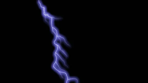 Thunderstorm And Lightning Strikes Blue Lightning Background Video