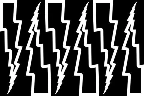 Lightning bolt - abstract geometric vector pattern Stock Illustration
