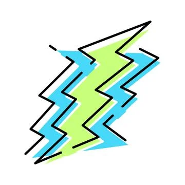Lightning bolt abstract graphic symbol design generating energy Illustrazione stock