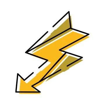 Lightning bolt arrow concept of energy and power Stock Illustration