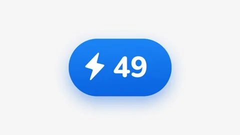 Lightning Bolt Badge Energy Boost Score Icon Stock Footage 335591756