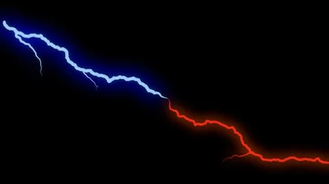 Lightning bolt blue red rotatating Stock-Footage 8357958