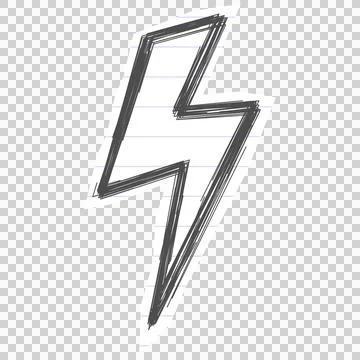 Lightning bolt doodle Stock Illustration