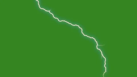 Lightning Bolt Effect on Green Screen Background 스톡 동영상 331801910