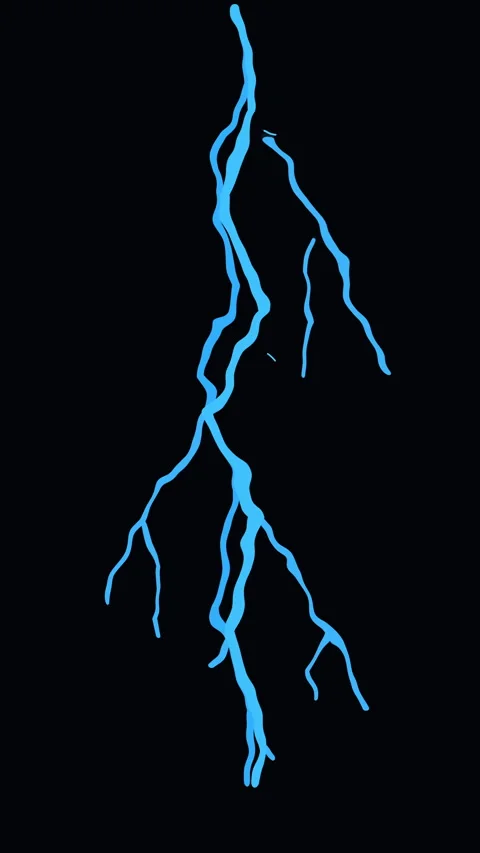 Lightning bolt electric flash storm animation effect motion graphic Stock Footage 346637305