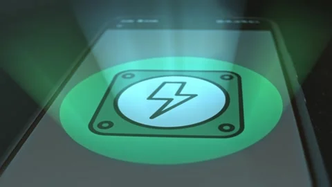 Lightning Bolt Energy Power symbol presentation Stock Footage 304522987