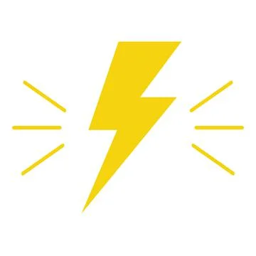 Lightning bolt expertise flat icon for apps and websites Stock Illustration