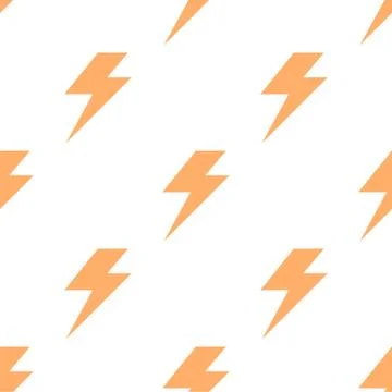 Lightning bolt flash seamless pattern. Thunderbolt print background Stock Illustration