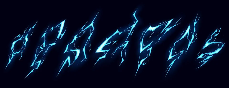Lightning bolt hit vfx effect, impact Ilustración de archivo