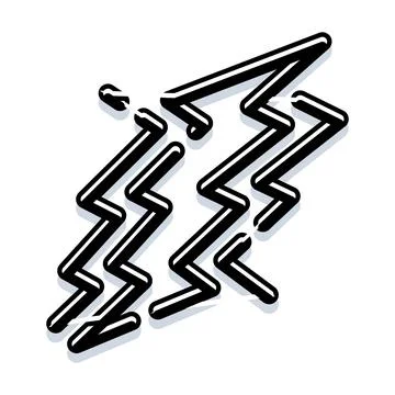 Lightning bolt icon creating an electric energy concept Stock Illustration
