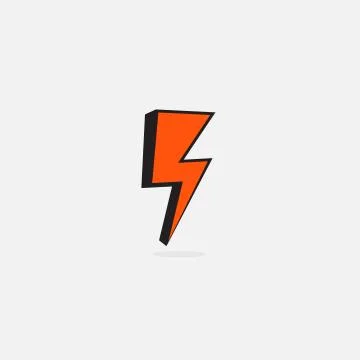 Lightning bolt icon design. Stock Illustration