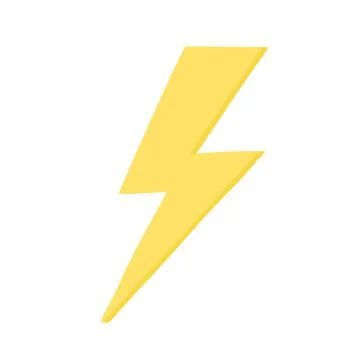 Lightning bolt icon in flat style. Vector illustration for web design isolate Stock Illustration