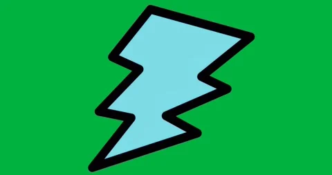 Lightning bolt icon floating on transparent background, showcasing technology Stock Footage 317526766