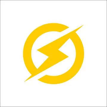 Lightning bolt icon. Lightning, electric power vector logo. Lightning bolt il Stock Illustration