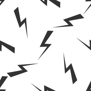 Lightning bolt icon pattern on white background. Vector Illustration Stock Illustration