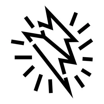 Lightning bolt icon representing electrical power and energy Stock Illustration