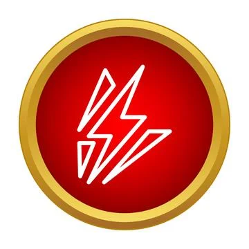 Lightning bolt icon representing electricity power and energy Stock Illustration
