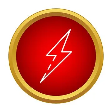 Lightning bolt icon representing power, energy, electricity Stock Illustration