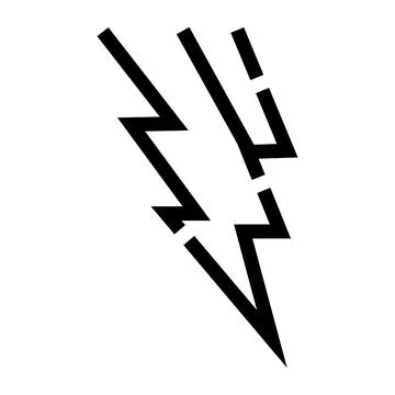 Lightning bolt icon representing power and energy Illustrazione stock