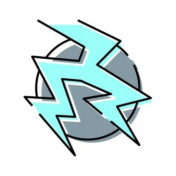 Lightning bolt icon representing power and energy Stock Illustration