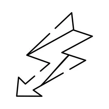 Lightning bolt icon representing power and energy Stock Illustration
