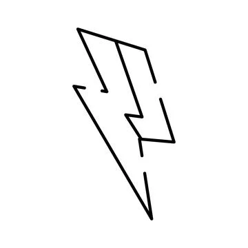 Lightning bolt icon representing power and electricity Illustrazione stock