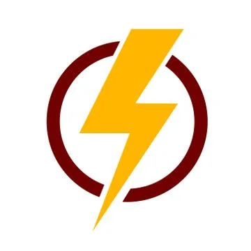 Lightning bolt icon, stock vector illustration Stock Illustration