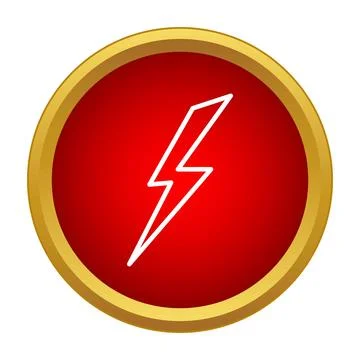 Lightning bolt icon symbolizing power and energy Stock Illustration