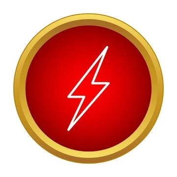 Lightning bolt icon symbolizing power and energy Stock Illustration