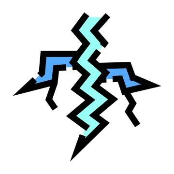 Lightning bolt icon symbolizing power and energy Ilustração Stock