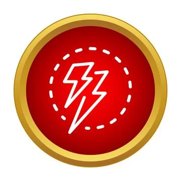 Lightning bolt icon symbolizing speed and energy Stock Illustration