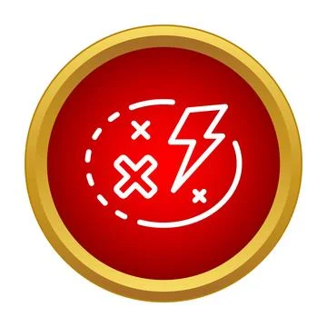 Lightning bolt idea creation planning brainstorming concept icon Stock Illustration