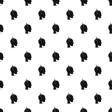 Lightning bolt inside head pattern Stock Illustration