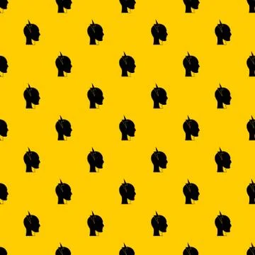 Lightning bolt inside head pattern Stock Illustration