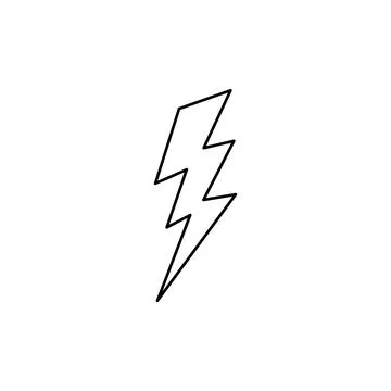 Lightning bolt isolated on white background Stock Illustration