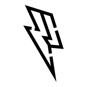 Lightning bolt logo concept symbolizing power and energy Stock Illustration