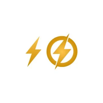 Lightning bolt logo icon element Stock Illustration