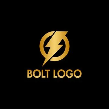 Lightning bolt logo icon element Stock Illustration