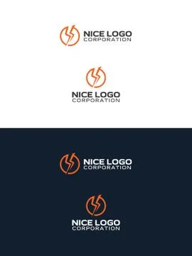 Lightning bolt logo Illustrazione stock