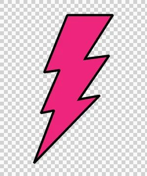 Lightning Bolt Minimalist Black On White Background Stock Illustration