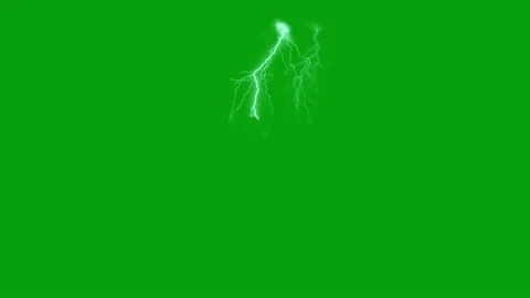 Lightning bolt motion graphics with green screen background Stock Footage 145670556